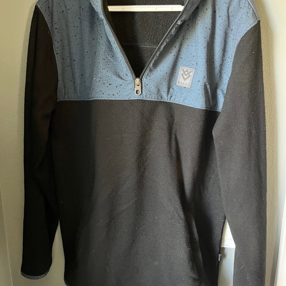 Veece Black and Blue Half-Zip Pullover